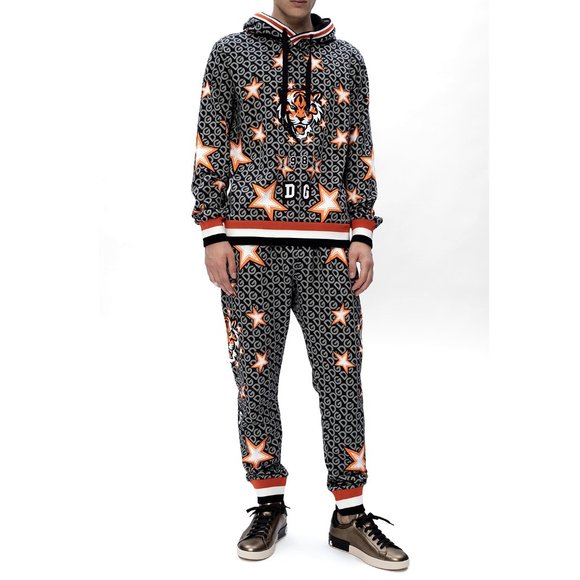 NEW DOLCE & GABBANA Gold-Tone Leather Logo Men's PORTOFINO Sneakers EU 42 / US 9 - Picture 7 of 10